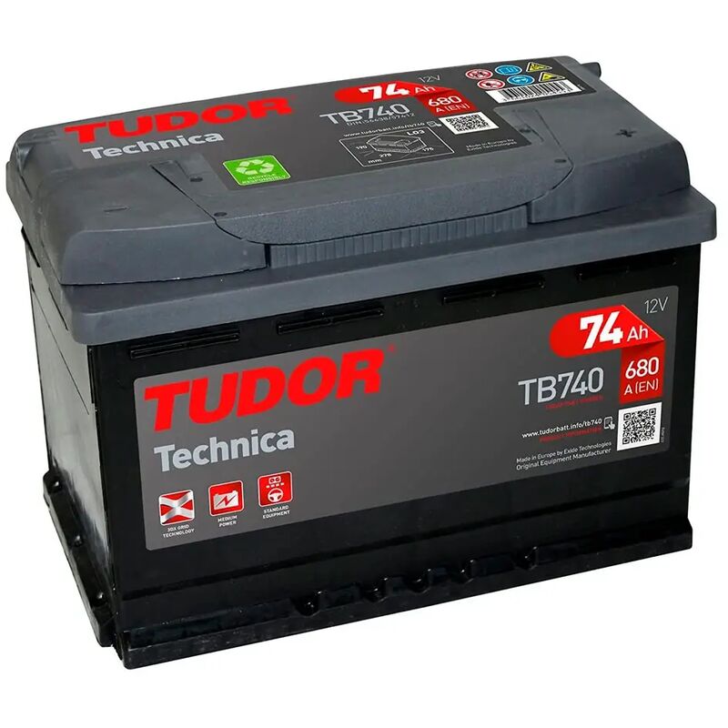 TB740 Batería de Coche 74Ah 680A en - Tudor