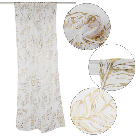Tüll für Fenster und Türen – Wohnzimmer, Schlafzimmer, Café (Gold)