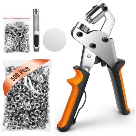Tüllenwerkzeugsatz 3/8" Ösenpresszange 10mm manuell handgeführt mit 500 Tüllen