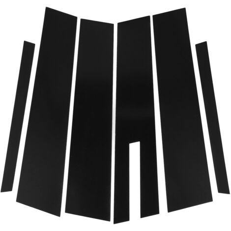 Tür-/Fensterseitenverkleidungen/Säulenaufkleber, glänzend schwarz, für Ford Taurus 2010-2019 (6 Stück)