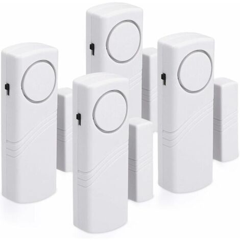 Tür- und Fensteralarm – 4er-Pack kabellose Einbruchmelder – Schutz vor Einbrüchen – Magnetbetrieb