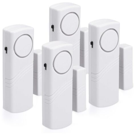 Tür- und Fensteralarm – 4er-Set, kabelloser Einbruchalarm – Haussicherheit gegen Einbruch – Magnetbetrieb – 90 dB NPTERBL