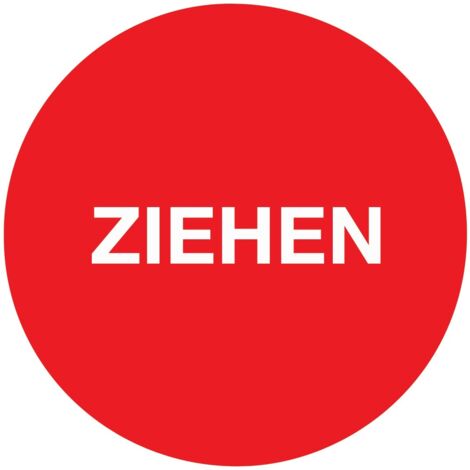Türaufkleber Ø 50 mmLxB Ziehen Folie selbstklebend