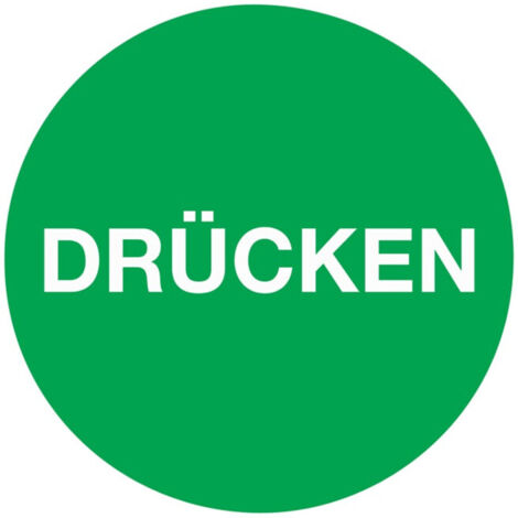 Türaufkleber D. 50 mmLxB Drücken Folie selbstklebend
