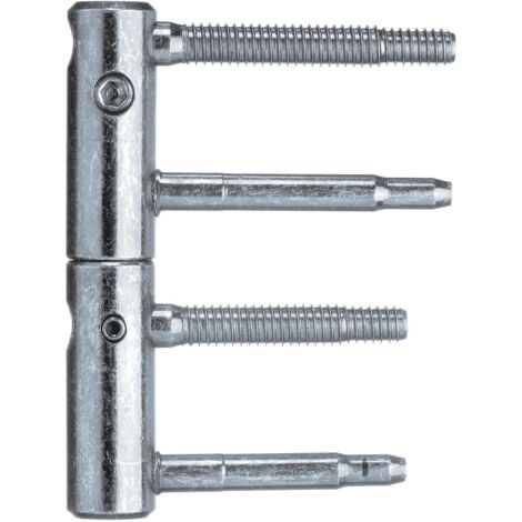 Türband 3-DIM 2-tlg. Bolzen 65 bzw.55 mm, Tragkraft 80kg,ø 20 mm,verzinkt silber