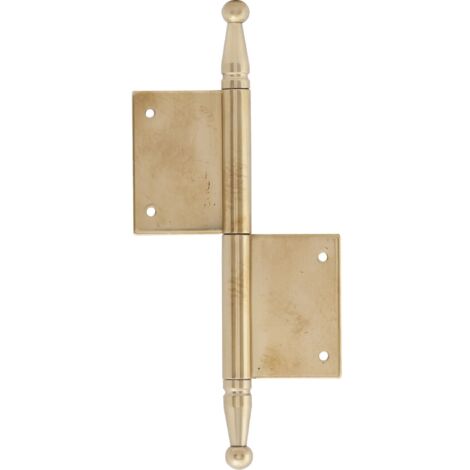 Türband mit Zierkopf - Aufschraubband elegant, mit Zierkopf, rechts, 100x160mm, Messing poliert