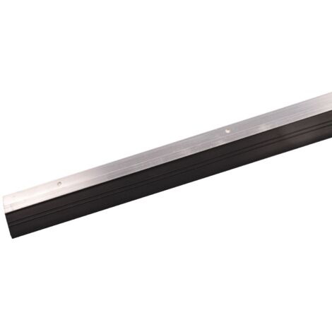 Türbodendichtung 100cm Bürstendichtung Gummidichtung Türdichtung Zugluftstopper - 75027-Gummi silber