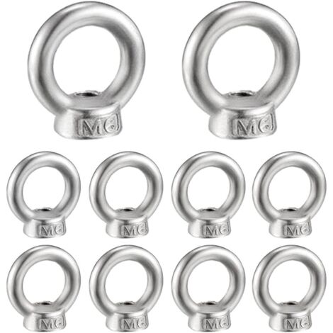 Tuerca de anillo de acero inoxidable M6 - Rosca - Tuerca de ojo de elevación - Accesorios de elevación