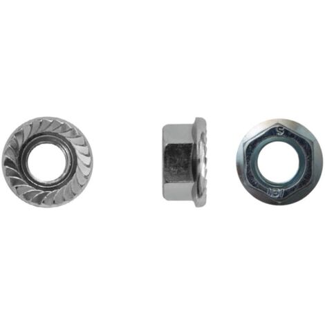 TUERCA DE BRIDA GALVANIZADA DIN 6923 M-8 - M-8 PARA KG