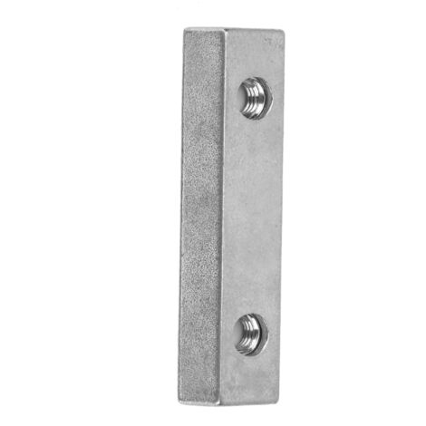 Tuerca de doble ranura Z043M de aleación de zinc, utilizada para fijar una placa base o de refuerzo.