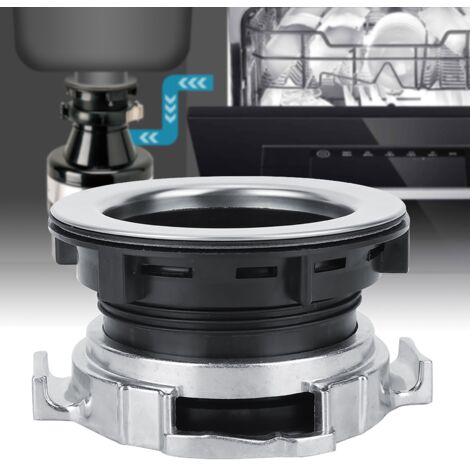 [Tuerca de drenaje] Adaptador para residuos orgánicos modelo 110, acero inoxidable + plástico, dimensiones 13 x 6,5 cm, compatible con WASTE KING