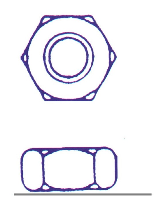 

Tuerca Exag 934 Clase 8 Zn - AZKOIN - C/20 - M 27..