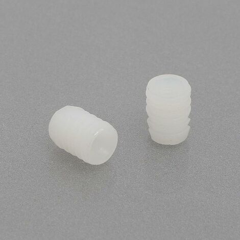 tuerca nylon blanco coto m4 d8x11 s/r para taladro 8mm. sin ranura en la cabeza. (caja 5000)