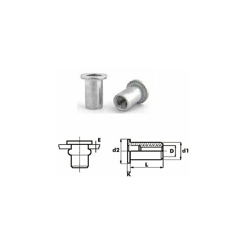 

Tuerca Remachable C/Ancha M-04 C/500