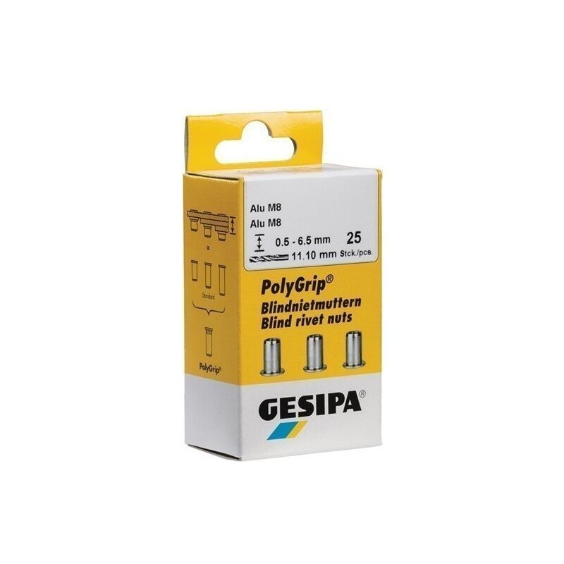 

Tuerca Remachable Polygrip Vstago De Mandril D X L 7 X 13,5