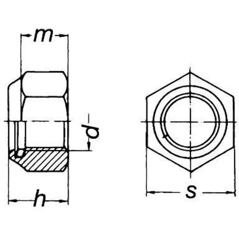 TUERCA SEGURIDAD DIN-985 INOX. A-2 10 (200 U)