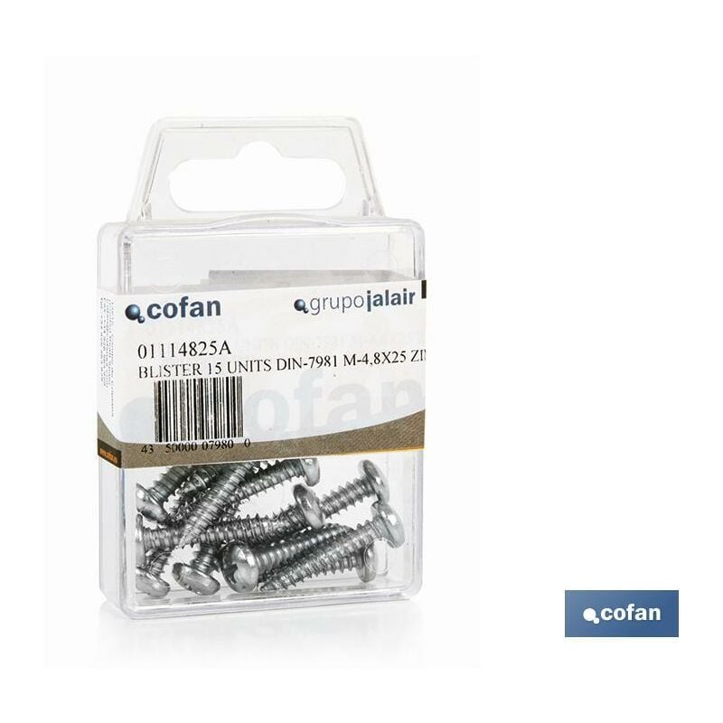 

Cofan - BL 9 UDS. DIN-7981 M-4,8X25 Z