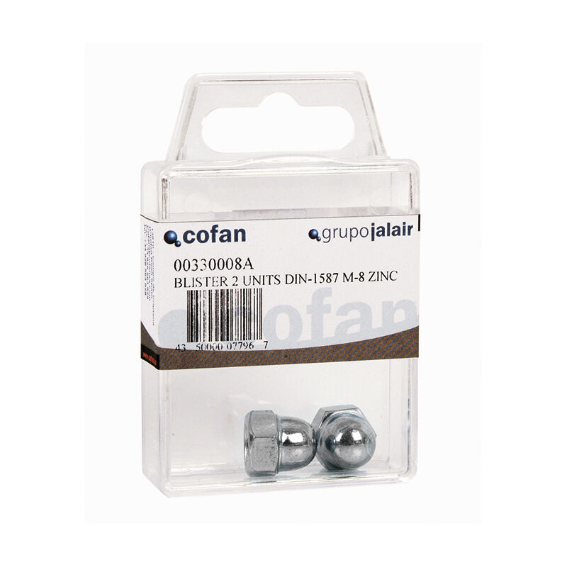 

Tuercas Ciegas DIN 1587 Blister Estandar Medida:M-6 Und/Caja:4