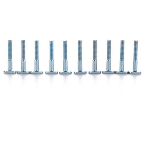 Tuercas para rieles en T para fijaciones de carpintería, tornillos de montaje compatibles con rieles en T (placa y soporte) – paquete de 10 – metal