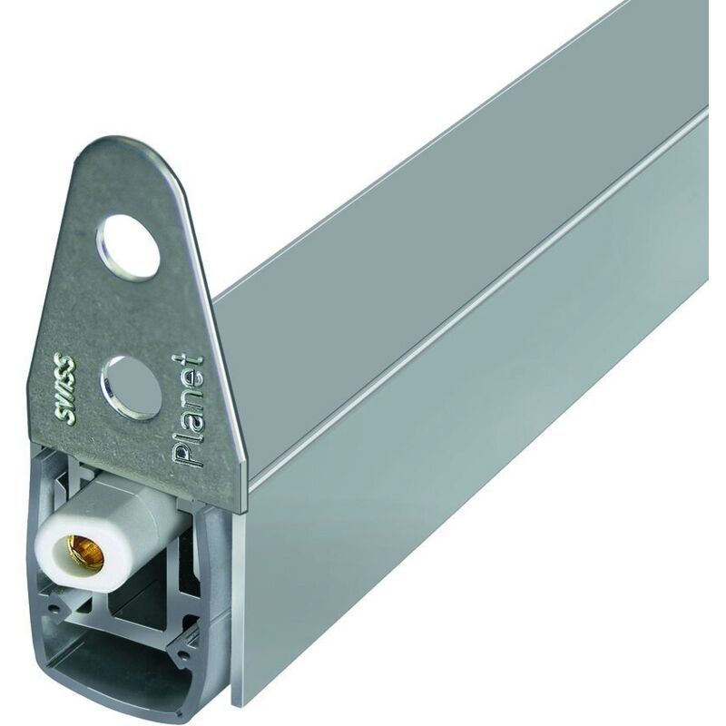 Türdichter mf-fh-rd Türdichtung unten, Zugluftstopper für Drehtüren Länge 585mm Aluminium natur - Planet
