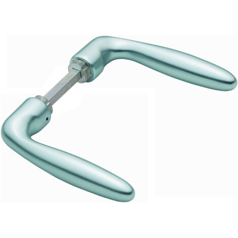 Türdrückerpaar Verona 1510 Aluminium F1 ohne Rosetten Vierkant 8 mm