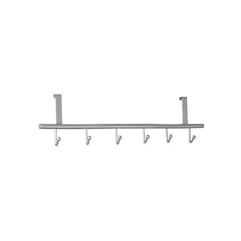 Türgarderobe 60 x 6,8 x 17 cm (B x H x T) Edelstahl gebürstet silber