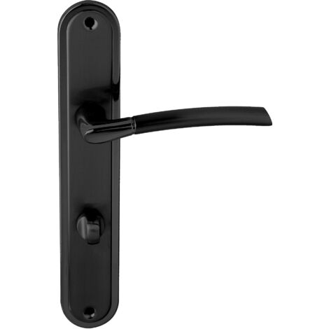 Türgriff 78 Drückergarnitur WC - Badezimmer Set PRESTO BLACK