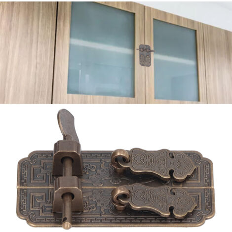 Türgriff aus Bronze mit glückverheißendem Fledermausmotiv und chinesischer Retro-Frontplatte für Kleiderschränke und Schränke