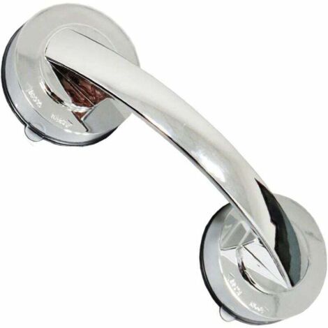 Türgriff mit Saugnapf, Kühlschrank-/Badezimmertürgriff, Hebelgriff, massiv und elegant, perfekt fürs Badezimmer (Silber)