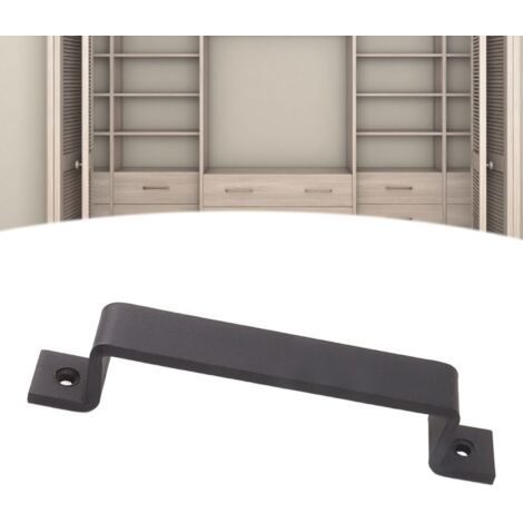 Türgriff - Schwarzer Eisengriff 153 mm - Türgriff für Schrank, Tür