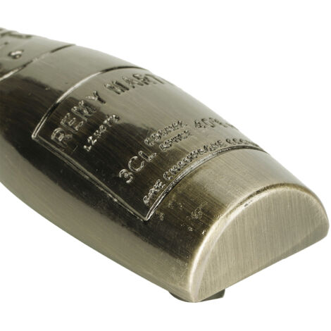 Türgriff – Vintage-Schubladengriff aus Zinklegierung in Form einer Weinflasche in Antikbronze – 4er-Set – 105 x 27 mm