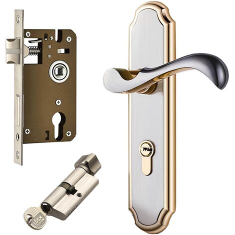 Türgriffschloss aus Zinklegierung, modernes Türgriffset, Diebstahlsicherung mit Schlüsseln