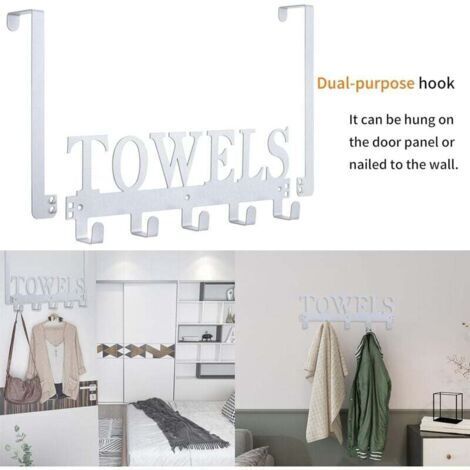 Türhaken, Handtuchhaken fürs Badezimmer, Handtuchhalter für Schlafzimmer, Küchen, Pools, Strandtücher, Bademäntel, Wandhaken für die Tür