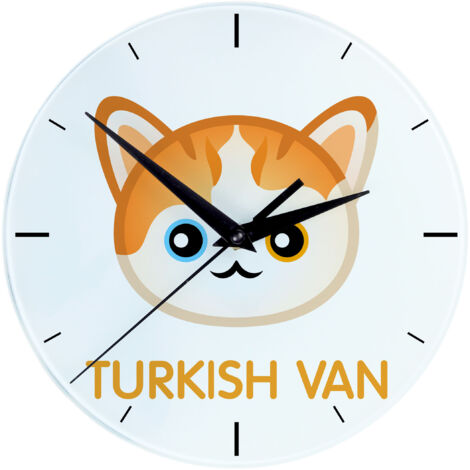 Türkisches Eichhörnchen - MDF Uhr mit Grafik und Aufschrift von Art-Dog