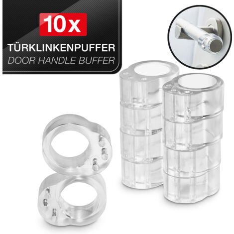Türklinkenpuffer Türpuffer Transparent für Türdrücker, Türgriff und Fenstergriff bis Ø 20 mm, 10 Stück
