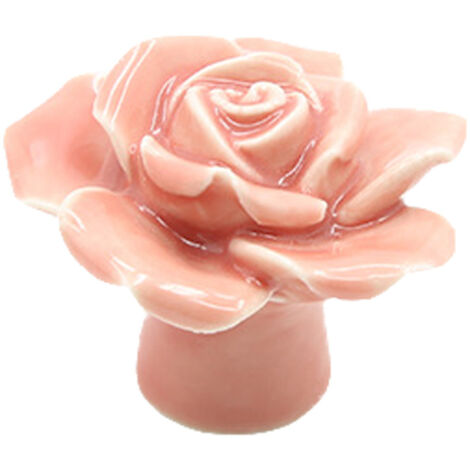 Türknauf aus rosa Keramik, Vintage-Schubladengriff, dekoratives Möbelaccessoire (hellrosa)
