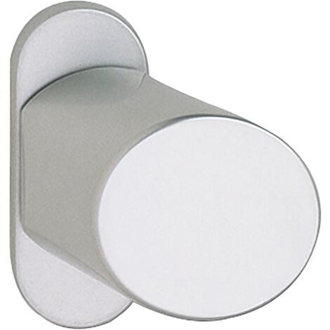 Türknopf GEOS - auf Rosette Zylinder abgeschrägt 56x40mm, Alu silber eloxiert, 1 Stück  Zubehör Beschläge Türen