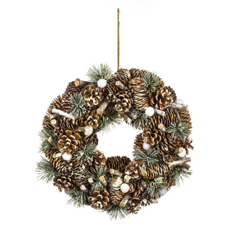 Türkranz für Weihnachten, mit Zapfen, Ø 34 cm
