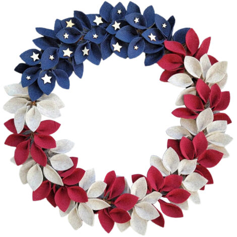 Türkranz zum amerikanischen Nationalfeiertag, Wanddekoration zum 4. Juli für Zuhause/Büro, patriotische Girlande