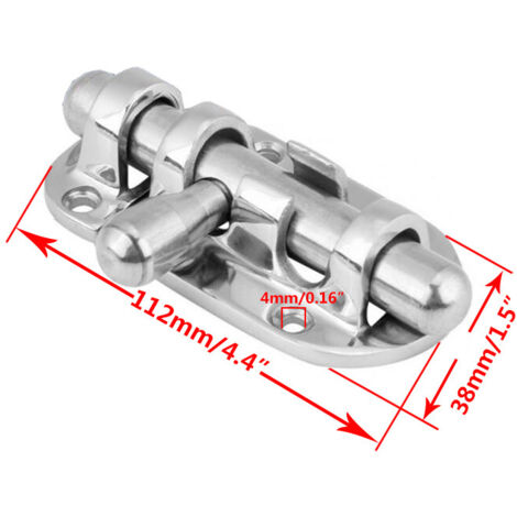 Türriegel, Bolzen und Fensterriegel aus Edelstahlguss 316 10831 - Hardware-Zubehör für den Einsatz auf Booten, Yachten und in Wohnmobilen.
