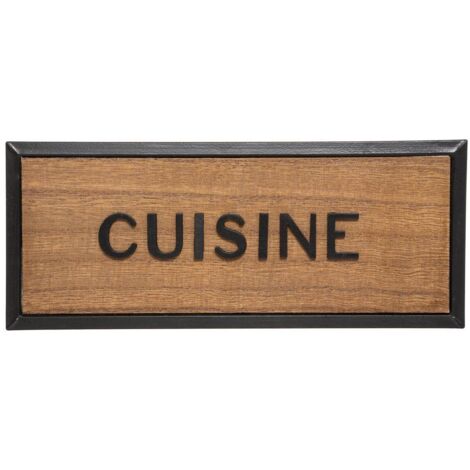 Türschild Holz Metall 22x9cm - Kochen