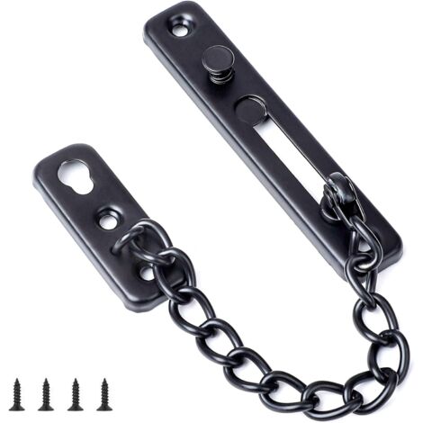 Türschließfachkette, Sicherheitstürkette aus Edelstahl, Türkette aus Edelstahl, Sicherheitstürkette, mit Schrauben, für Innentüren