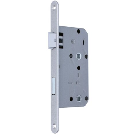 Türschloss 55mm Dornmaß Einsteckschloss Stulp 235x20mm Schloss WC-Bad DIN links