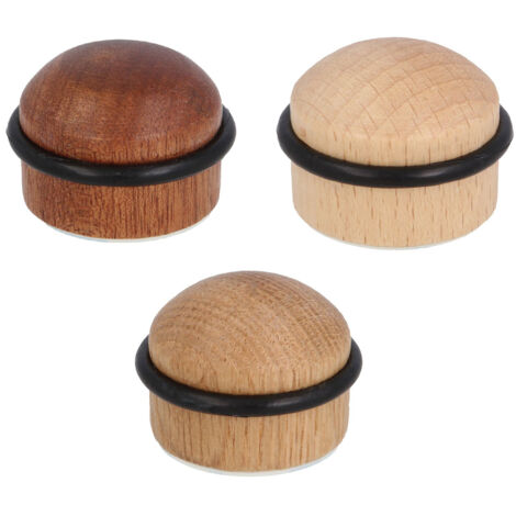 Türschützer Holz Türstopper Bodentürstopper umlaufender Gummiring Bodentürpuffer Eiche