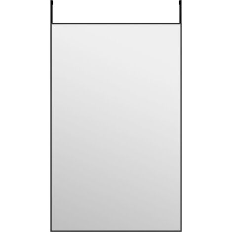 Türspiegel Schwarz 50x80 cm Glas und Aluminium vidaXL