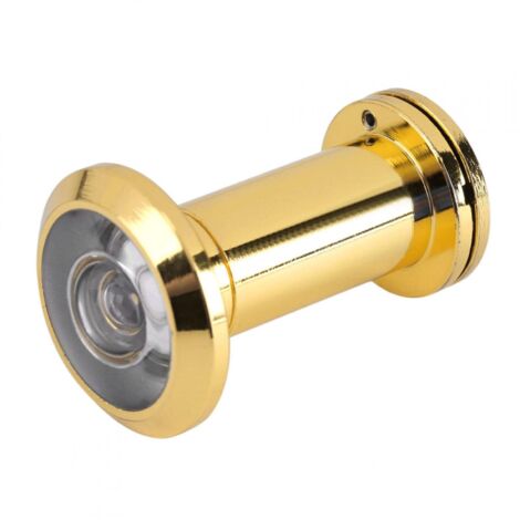 Türspion, Sicherheitstürspion aus Zinklegierung mit robuster Sichtschutzabdeckung und Harzlinsen, Weitwinkel-Türspion (gold)