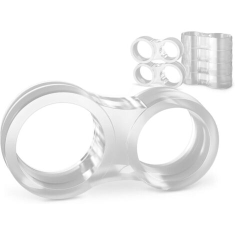 Türstopper – 6er-Set, transparent, doppelte Türstopper – Türdämpfer – Türschutz – Fensterkeile – schnelle und einfache Montage, schützt Wände und Fenster