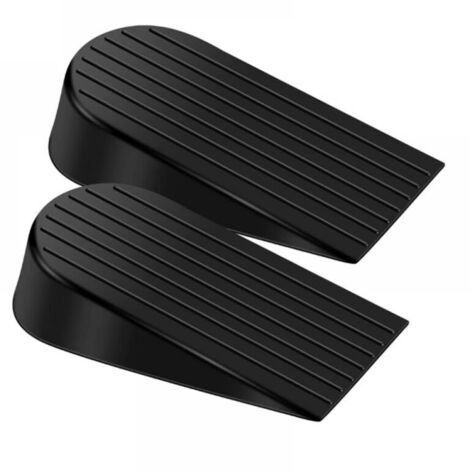 Türstopper, extra große Türkeile aus Gummi, robuste schwarze Türstopper