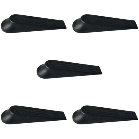 Türstopper Hardware Türstopper Keil Gummi Rutschfest Kunststoff Schwarz für Zuhause und Büro (5 Stück),