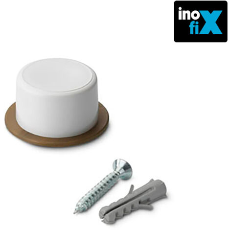 Türstopper mit weißer Schraube (Blister 2 Einheiten) INOFIX